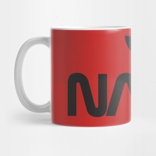 NASA Rocket Black Mug